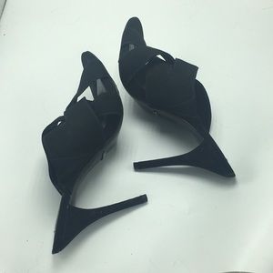 SCHUTZ Black Suede Mule Heels, Size 10